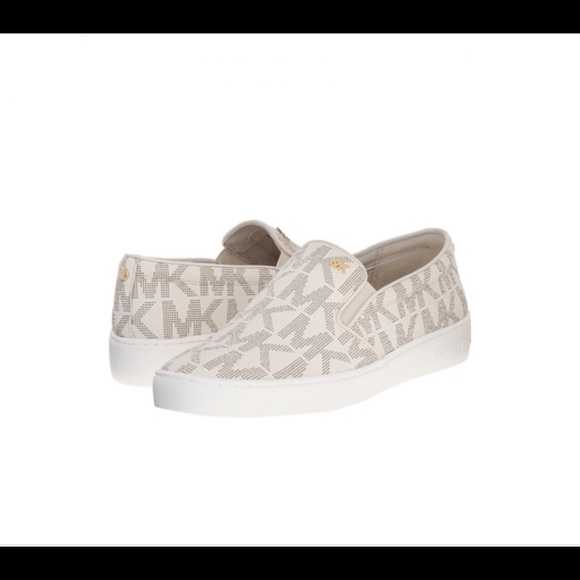 MICHAEL Michael Kors Shoes - MICHAEL Kors Keaton Logo-Print Sneaker, Vanilla